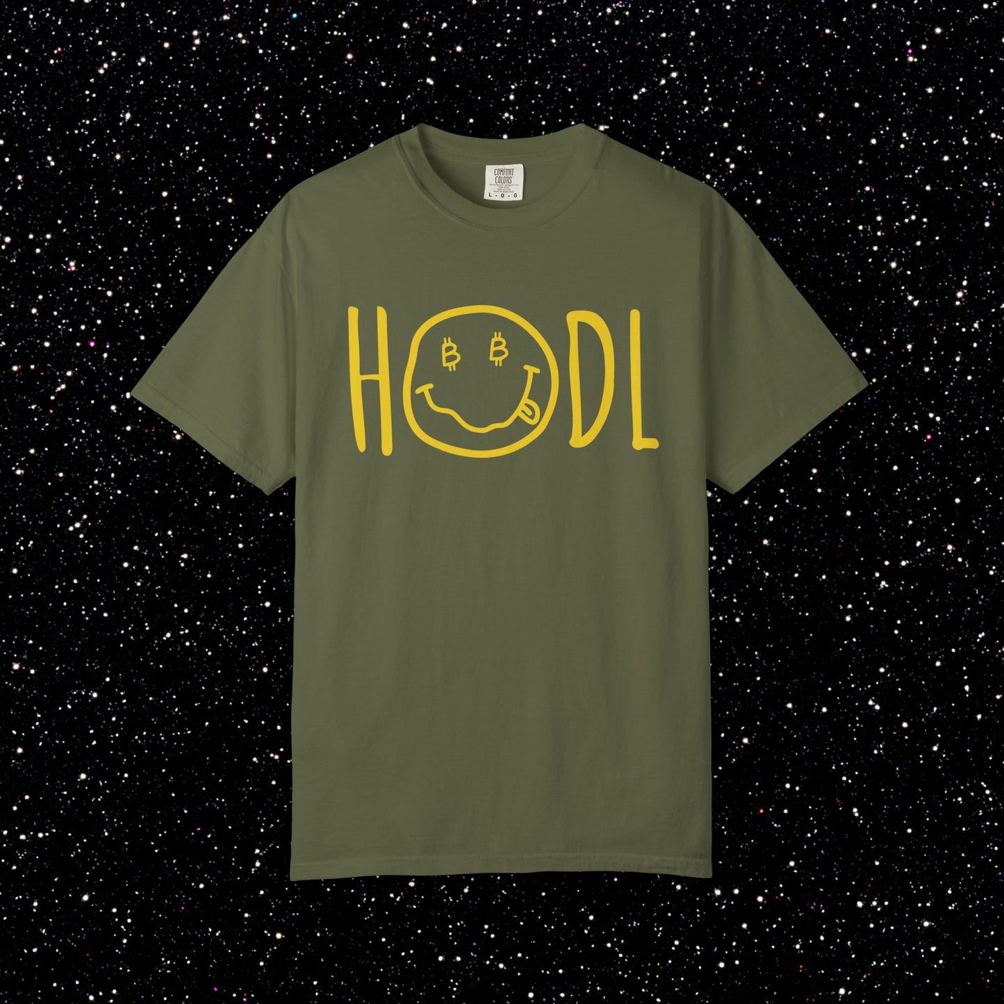HODL Smiley Line Art Bitcoin Tee