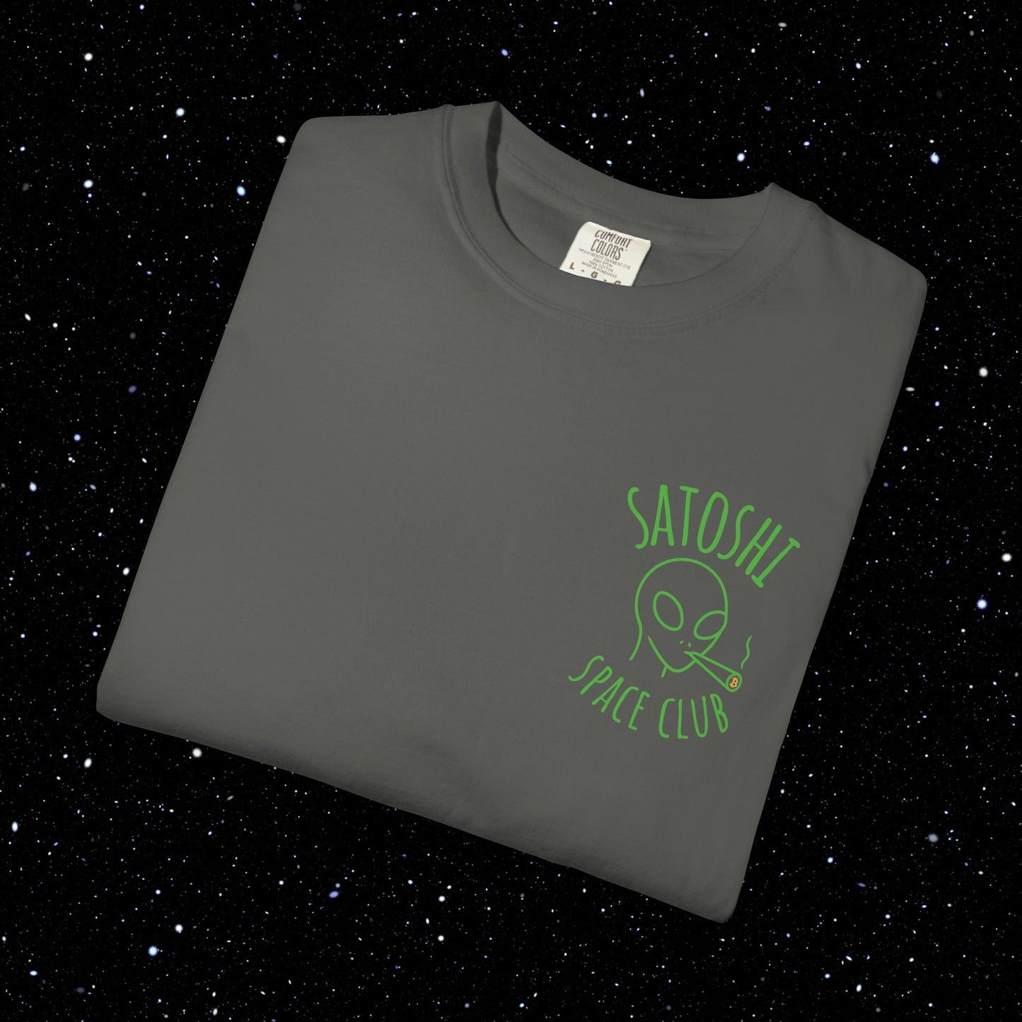 Satoshi Space Club Line Art Backprint Tee
