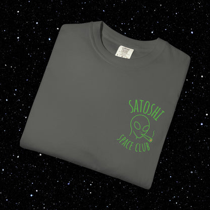 Satoshi Space Club Line Art Backprint Tee
