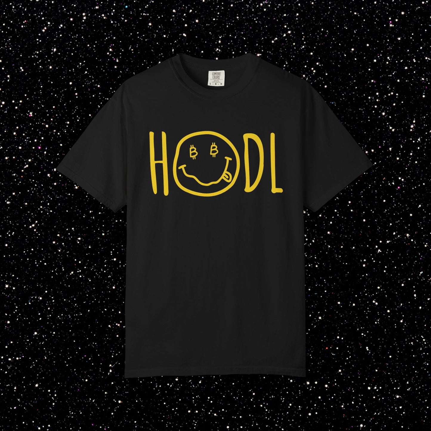 HODL Smiley Line Art Bitcoin Tee