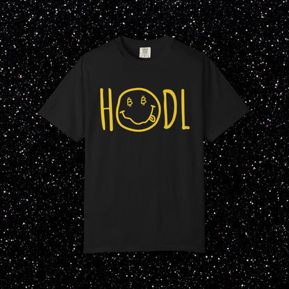 HODL Smiley Line Art Bitcoin Tee