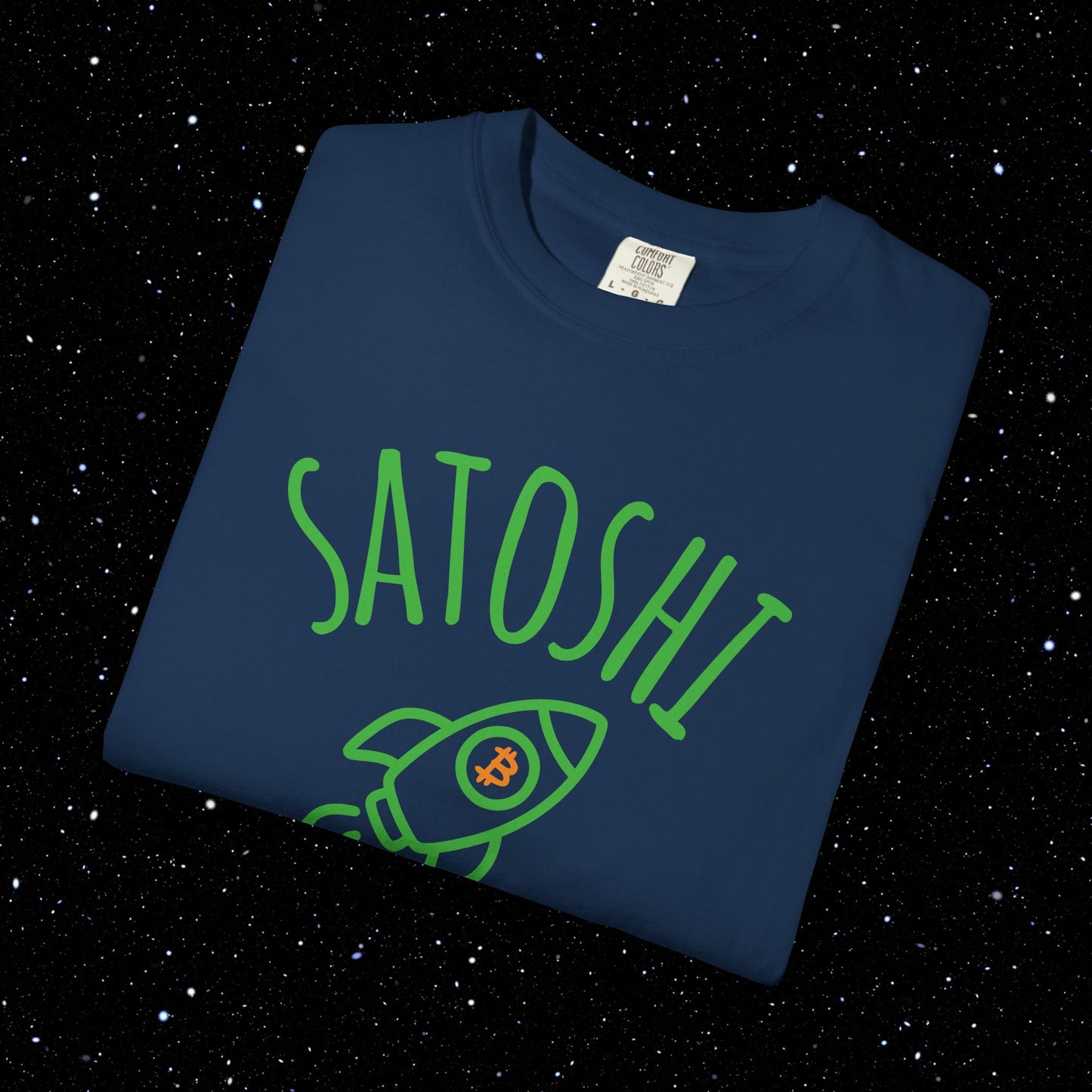 Satoshi Space Club Rocket Line Art Tee