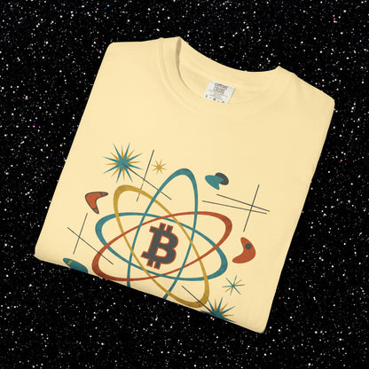 Bitcoin Atomic Currency T-Shirt — Retro Space Crypto Tee