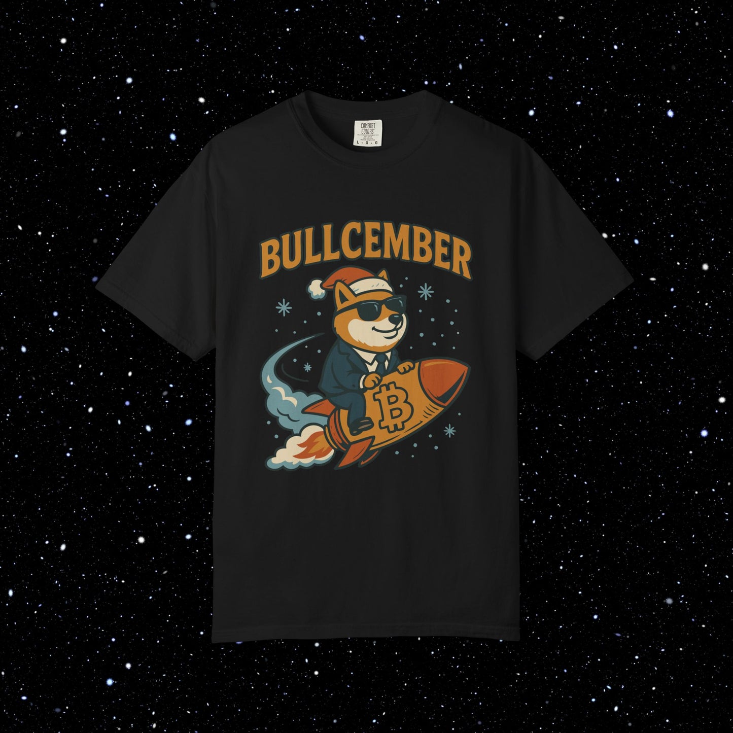 Bullcember Rocket Doge Bitcoin Tee