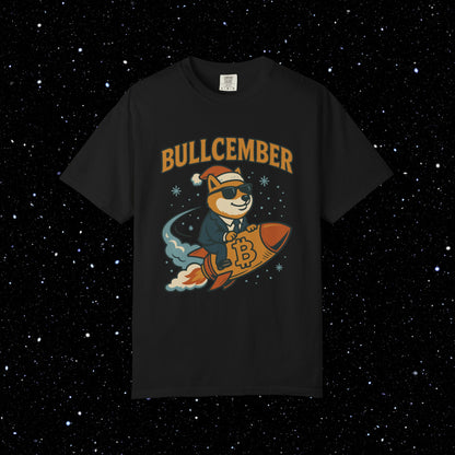Bullcember Rocket Doge Bitcoin Tee