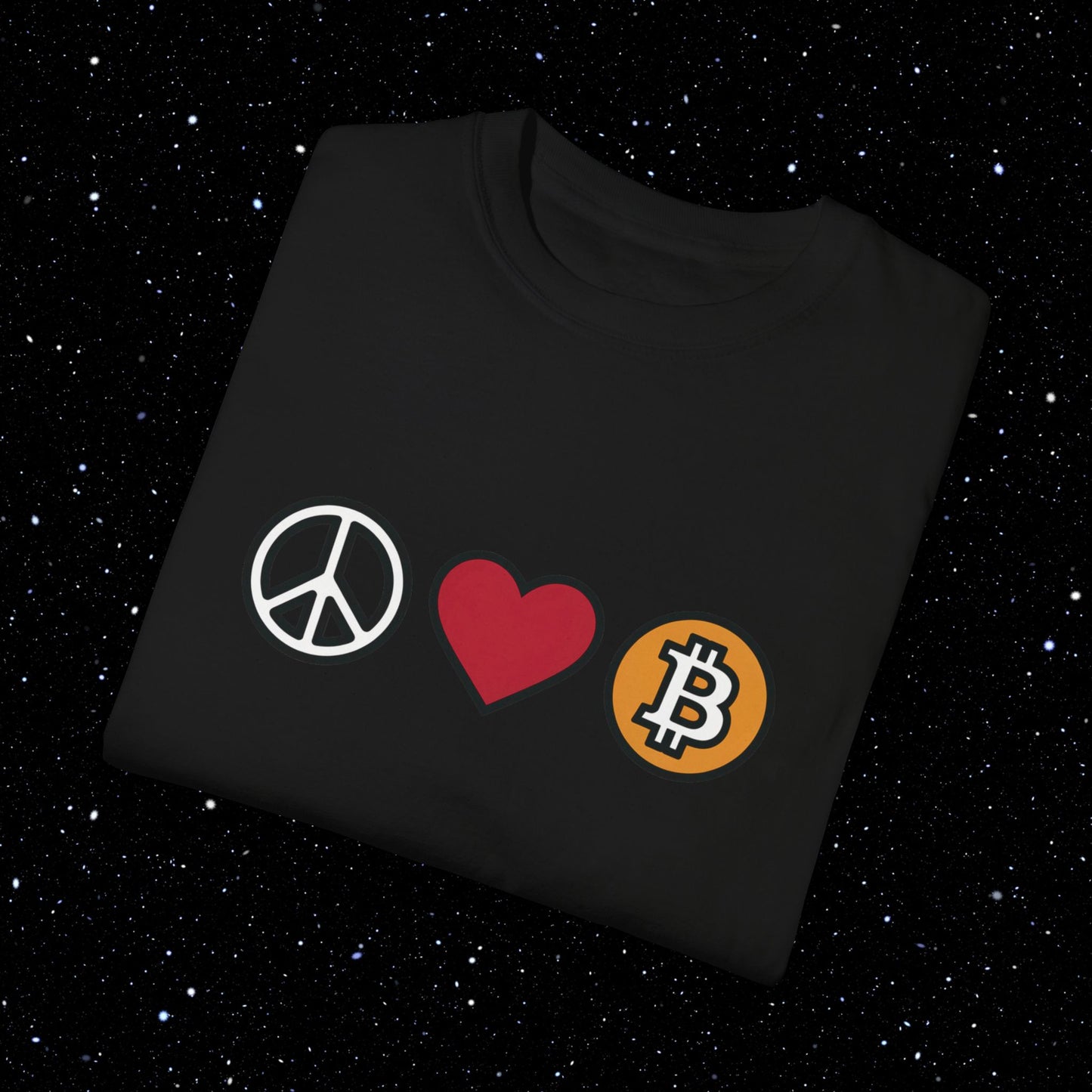 Peace, Love & Bitcoin Tee Shirt