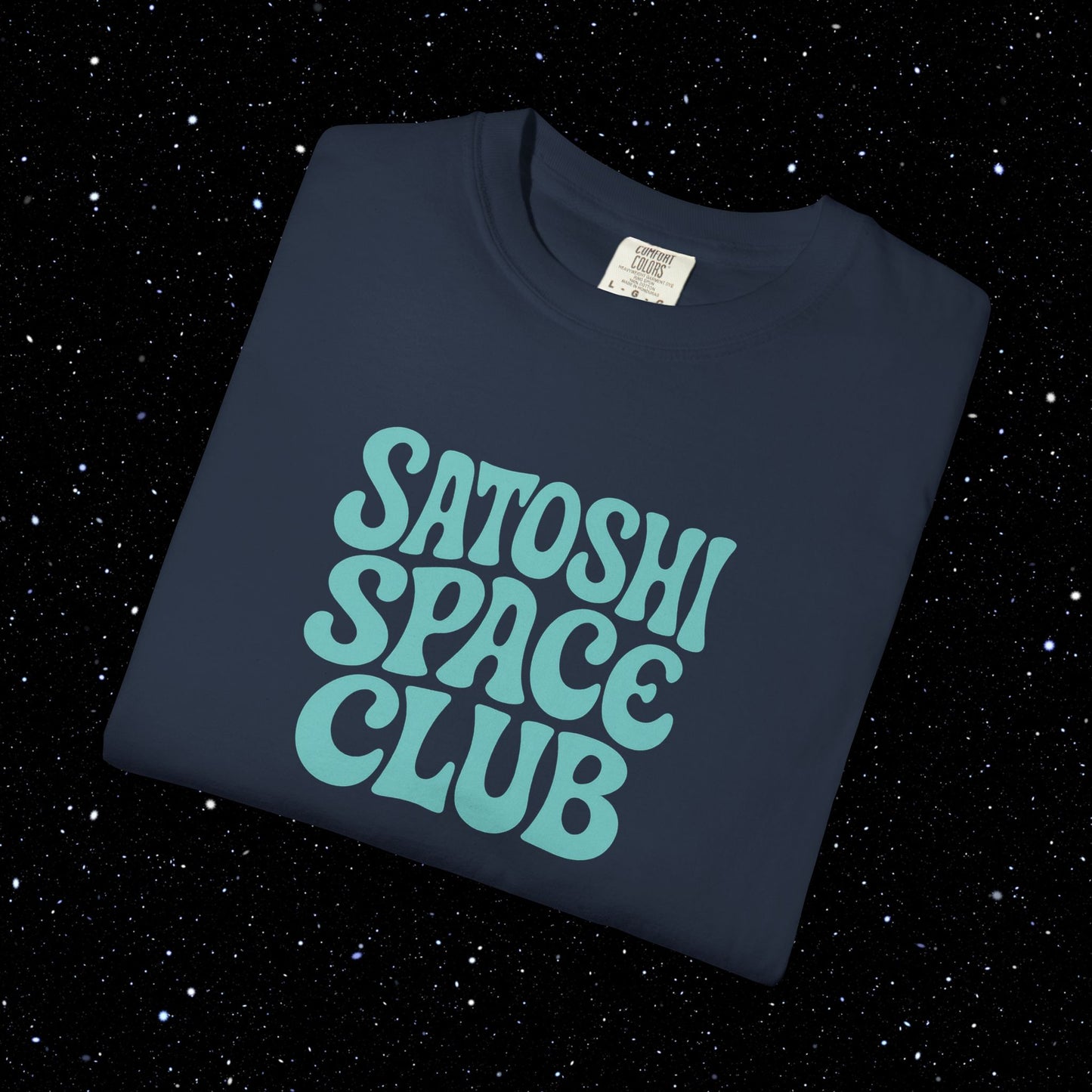 Satoshi Space Club - Groovy Bitcoin Comfort Colors Tee Shirt