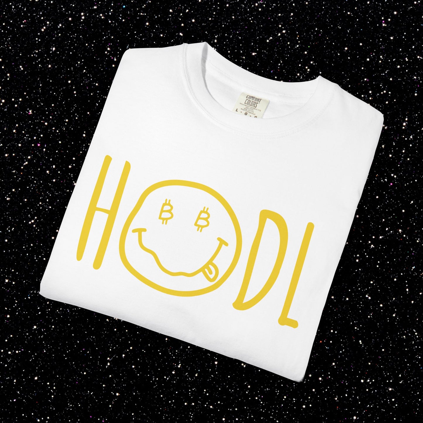 HODL Smiley Line Art Bitcoin Tee