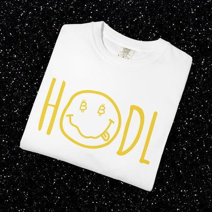 HODL Smiley Line Art Bitcoin Tee