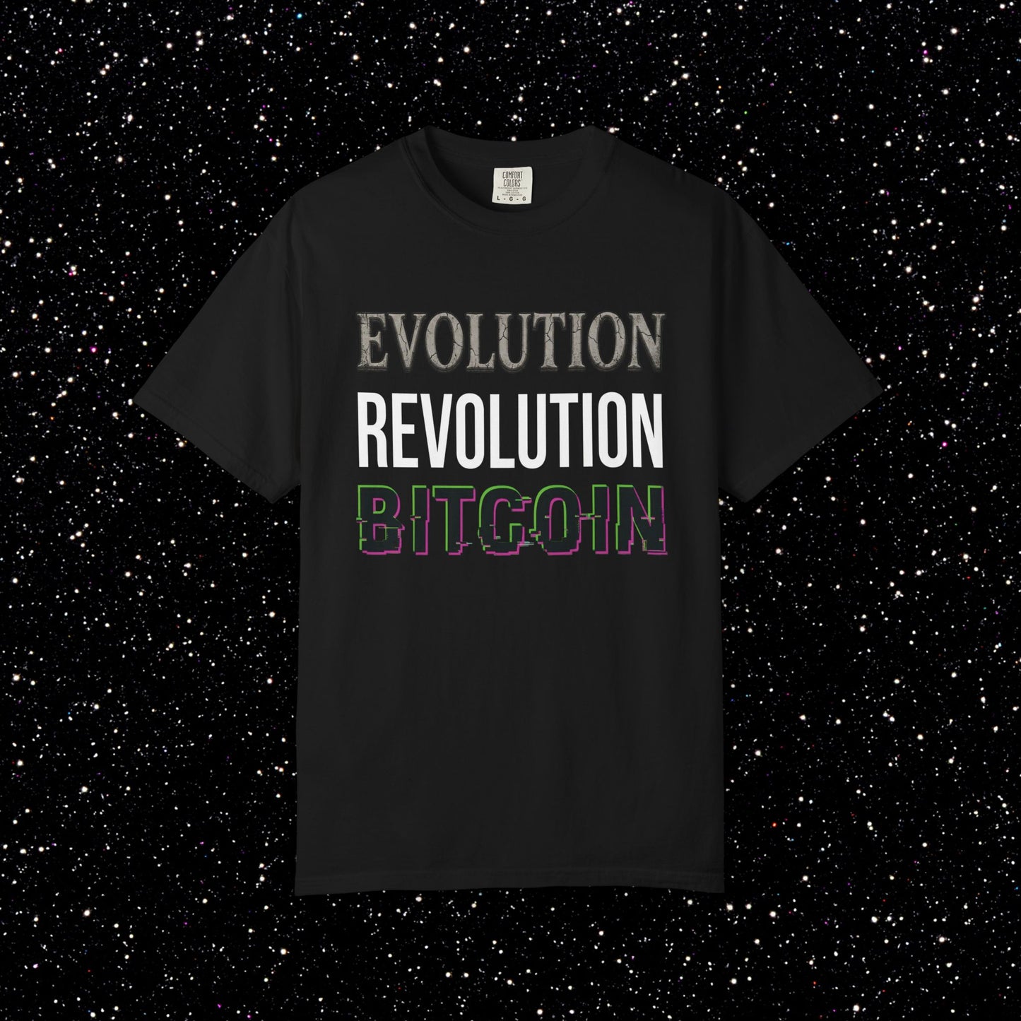Evolution Revolution Bitcoin T-Shirt | Bitcoin Statement Tee