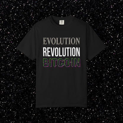 Evolution Revolution Bitcoin T-Shirt | Bitcoin Statement Tee