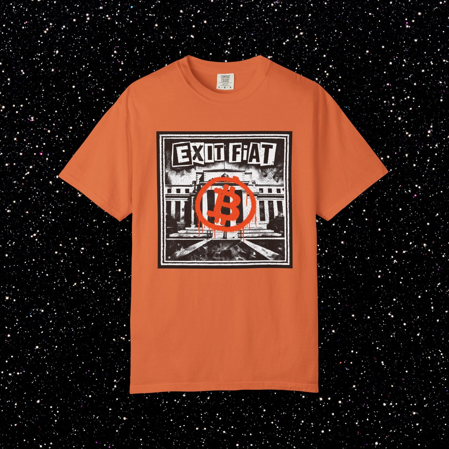 EXIT FIAT Punk Bitcoin T-Shirt | Anti-Central Bank Protest Streetwear