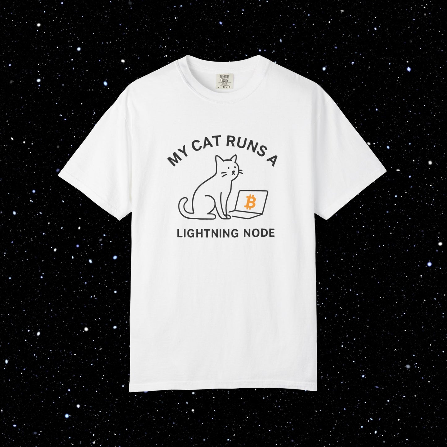 My Cat Runs a Lightning Node Bitcoin Tee