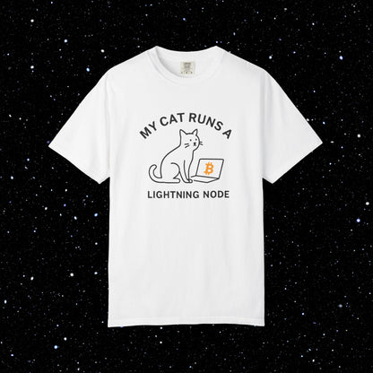 My Cat Runs a Lightning Node Bitcoin Tee