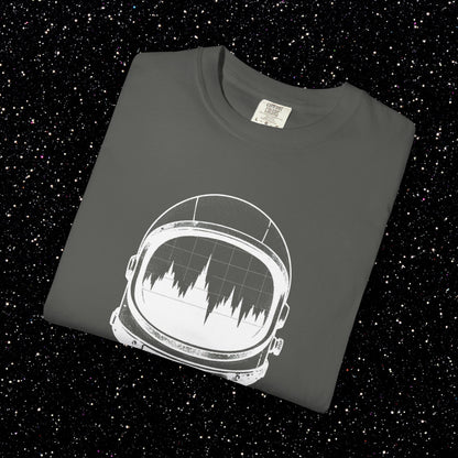 Satoshi Astronaut T-Shirt | Bitcoin Space Helmet Graphic Tee