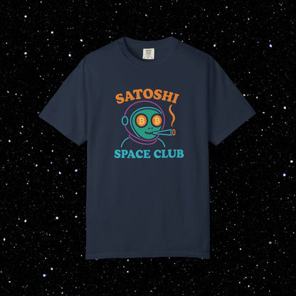 Satoshi Spaced Alien - Neon Text Tee Shirt