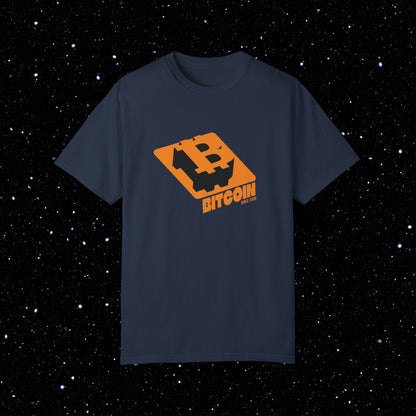 Bitcoin Block Comfort Colors Tee Shirt