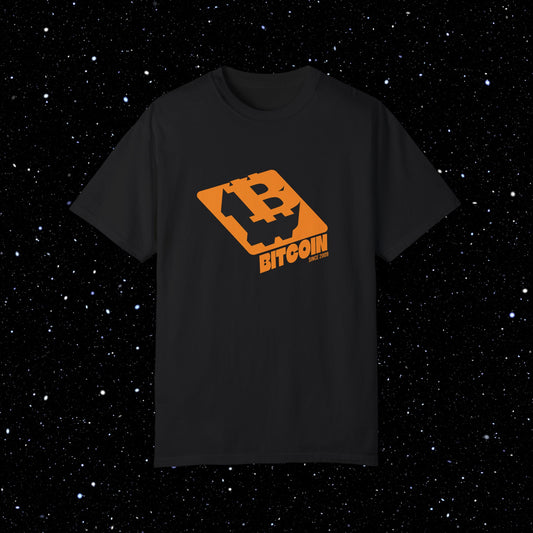 Bitcoin Block Comfort Colors Tee Shirt