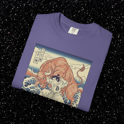 Bitcoin Bull vs Bear Samurai T-Shirt | Ukiyo-e Art Tee