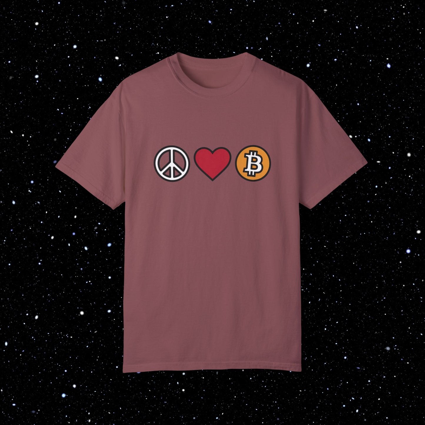 Peace, Love & Bitcoin Tee Shirt