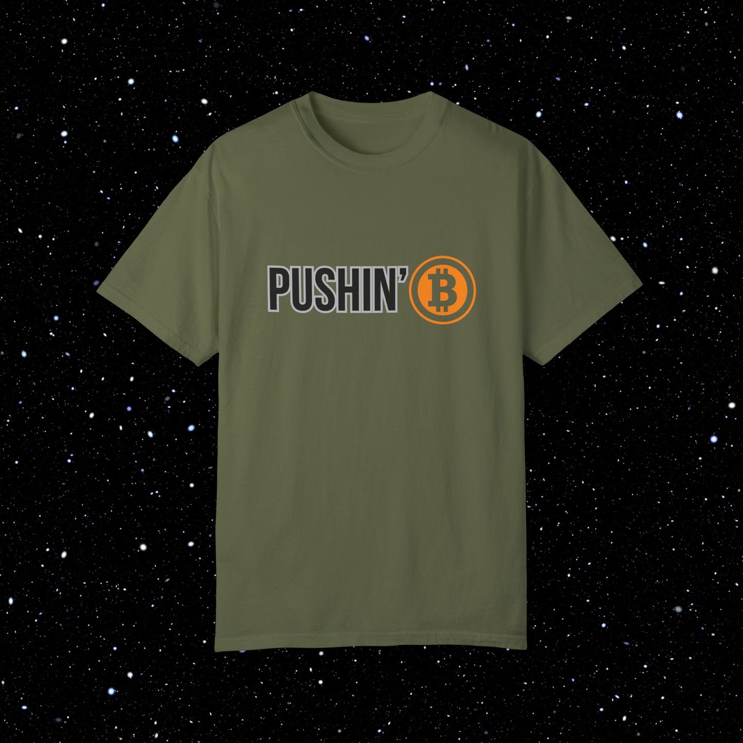 Pushin’ ₿ - Comfort Colors Logo Tee Shirt