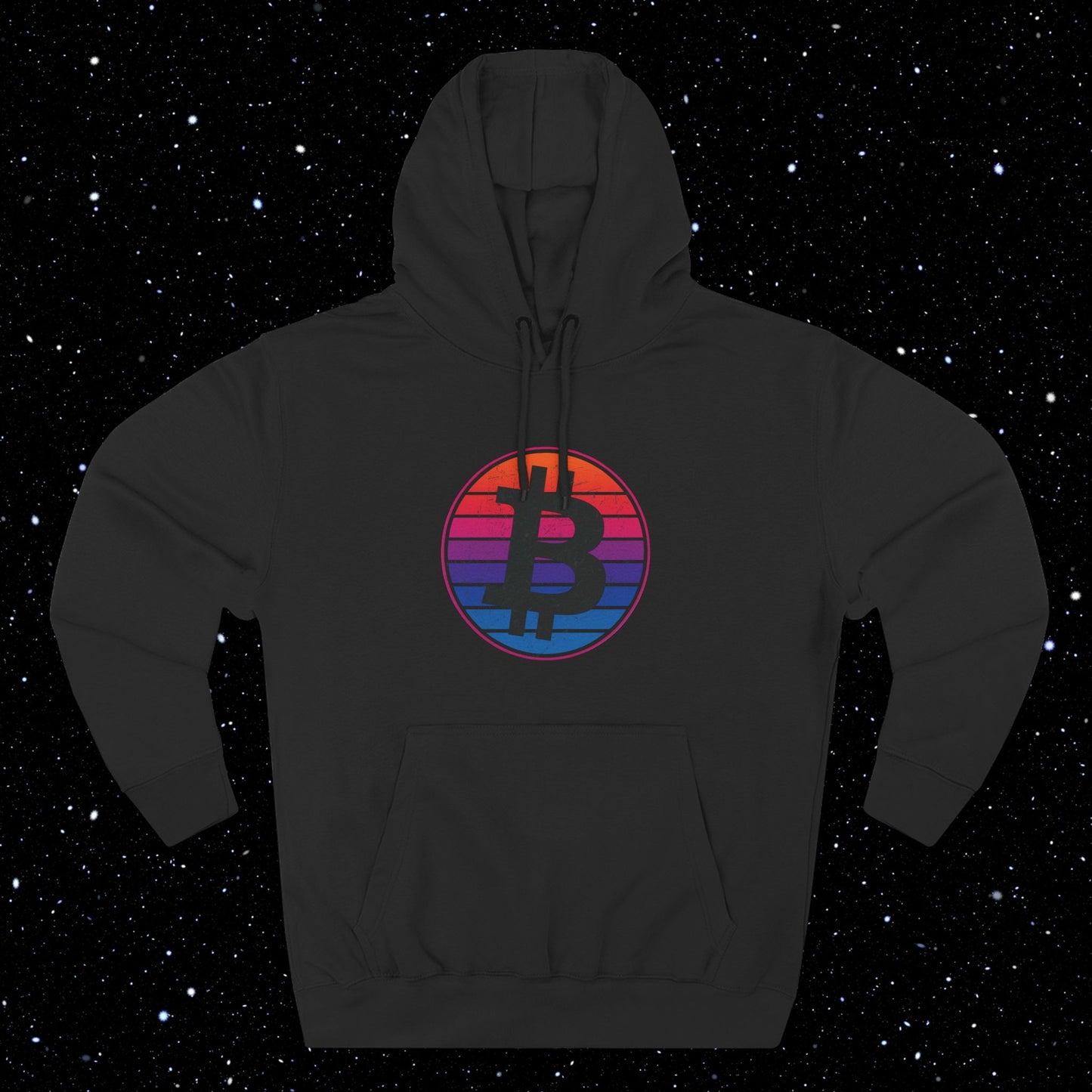 Bitcoin Synthwave Sunset Hoodie