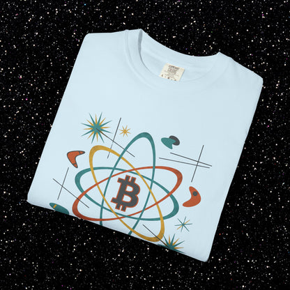 Bitcoin Atomic Currency T-Shirt — Retro Space Crypto Tee