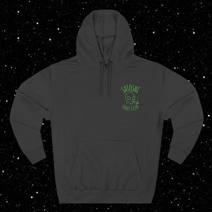Satoshi Space Club Line Art Backprint Fleece Hoodie