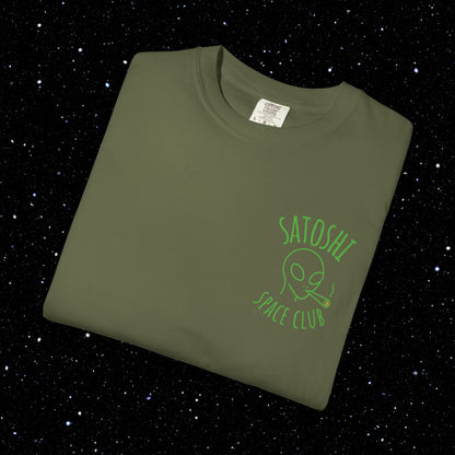 Satoshi Space Club Line Art Backprint Tee