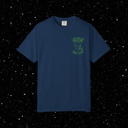 Satoshi Space Club Line Art Backprint Tee