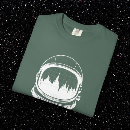 Satoshi Astronaut T-Shirt | Bitcoin Space Helmet Graphic Tee