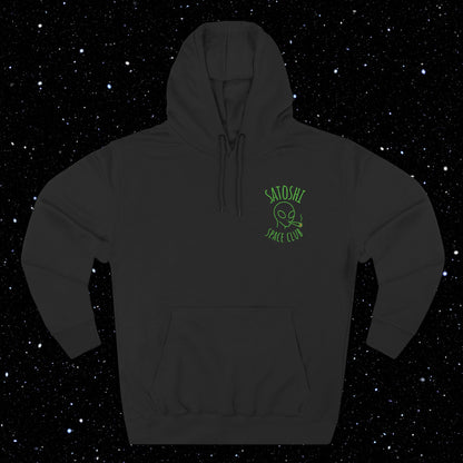 Satoshi Space Club Line Art Backprint Fleece Hoodie