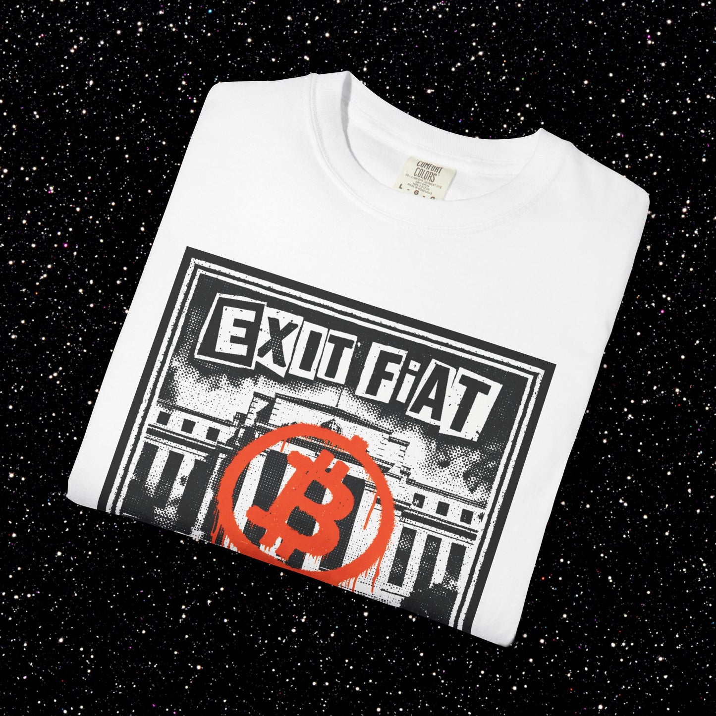 EXIT FIAT Punk Bitcoin T-Shirt | Anti-Central Bank Protest Streetwear