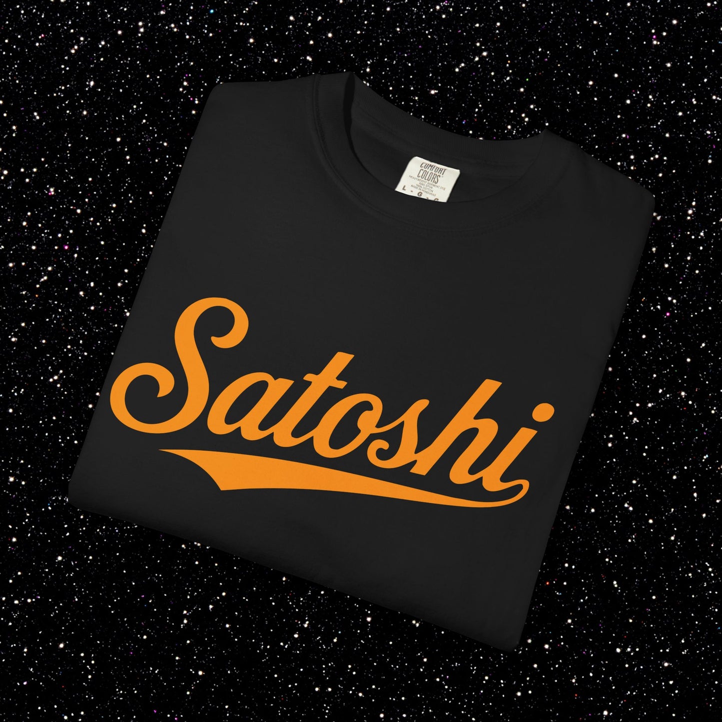 Satoshi Baseball Script Tee