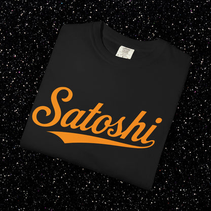Satoshi Baseball Script Tee