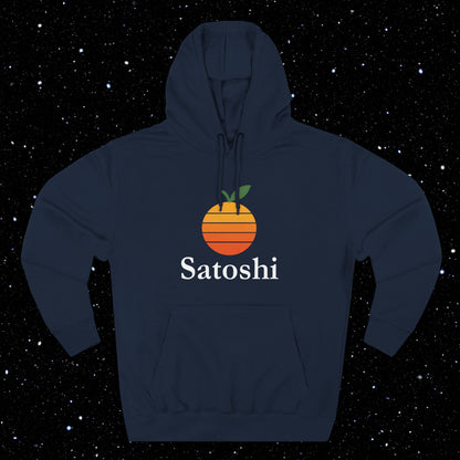 Satoshi Think Different Orange Fleece Hoodie