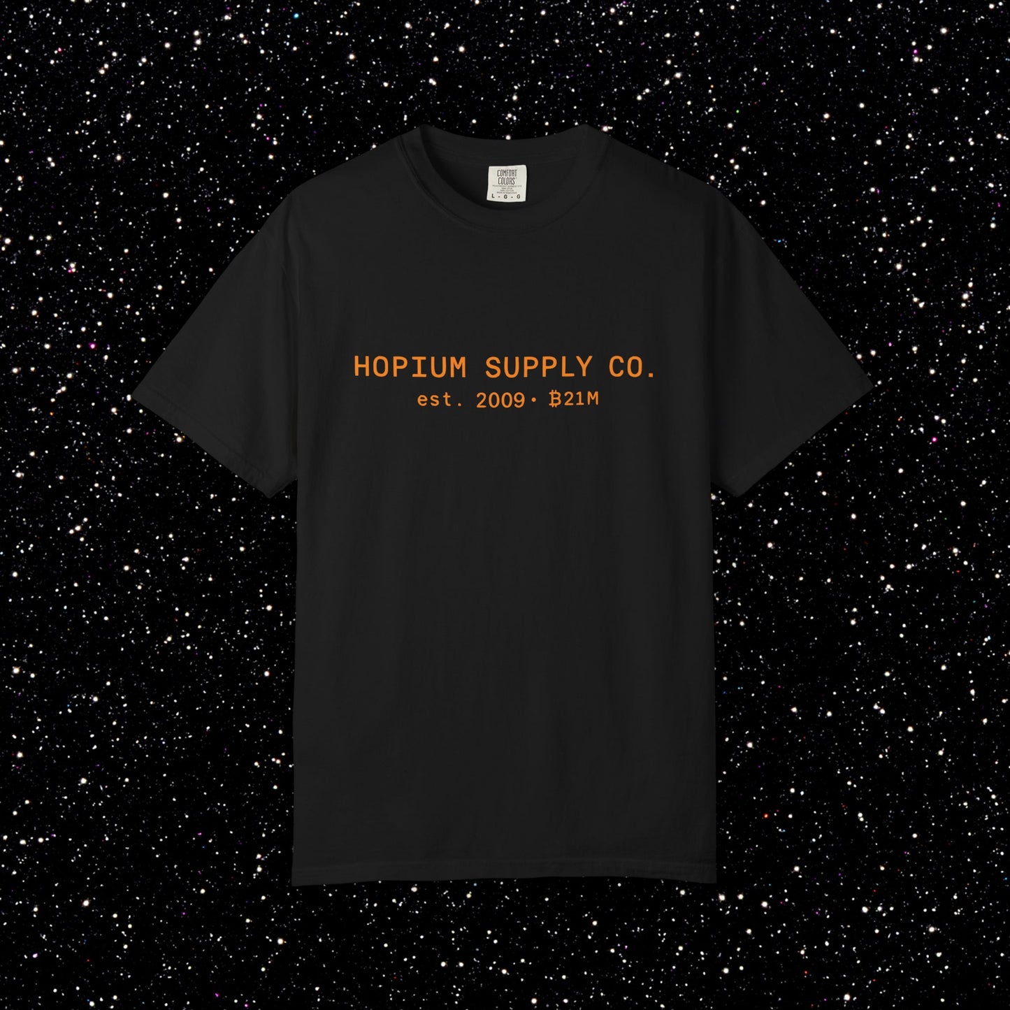 Hopium Supply Co. – 2009 Minimal Bitcoin Tee
