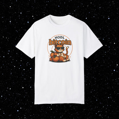 Orange Cat Bitcoin Comfort Colors Tee Shirt
