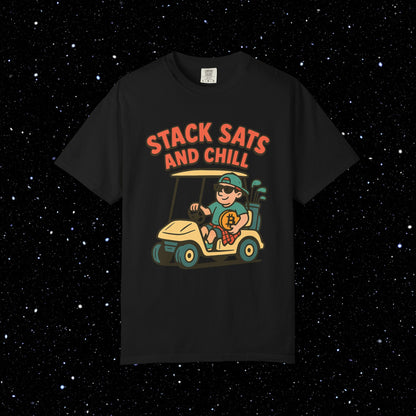 Stack sats and chill golf tee