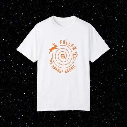 Follow the Orange Rabbit Bitcoin Comfort Colors Tee Shirt