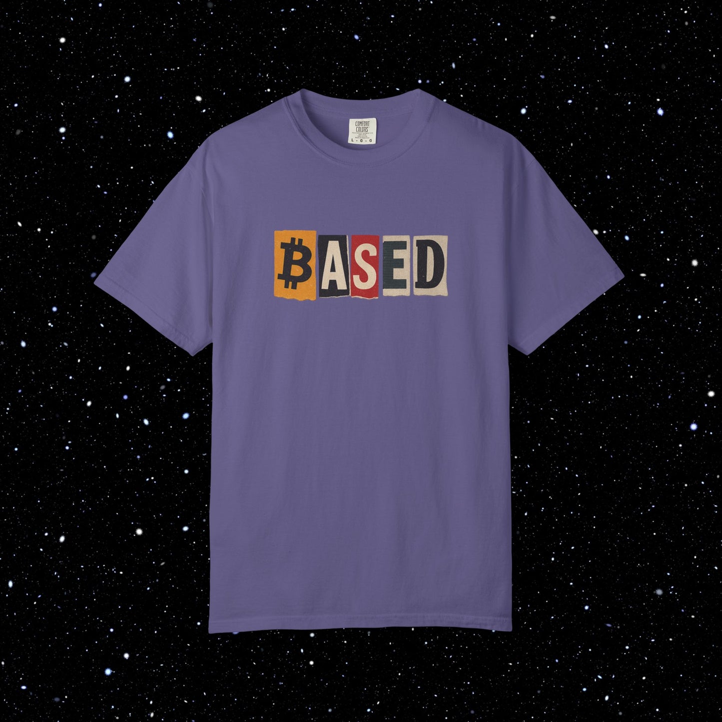 Based Cutout Comfort Colors Bitcoin Tee
