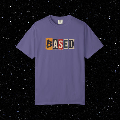 Based Cutout Comfort Colors Bitcoin Tee