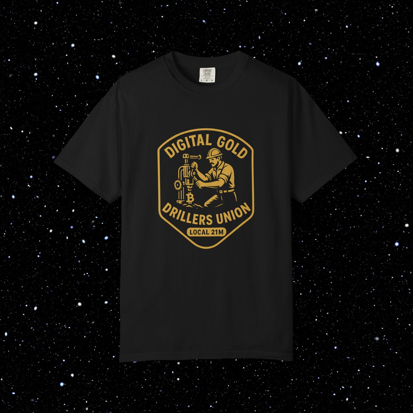 Digital Gold Drillers Union Bitcoin Tee
