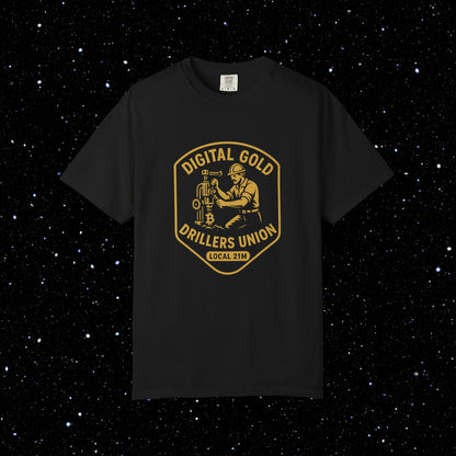 Digital Gold Drillers Union Bitcoin Tee