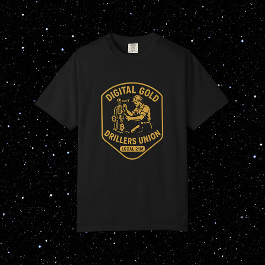 Digital Gold Drillers Union Bitcoin Tee