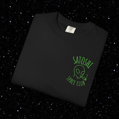 Satoshi Space Club Line Art Backprint Tee