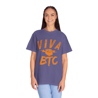 VIVA BTC Front Print Lightning Rod - Comfort Colors Bitcoin Shirt