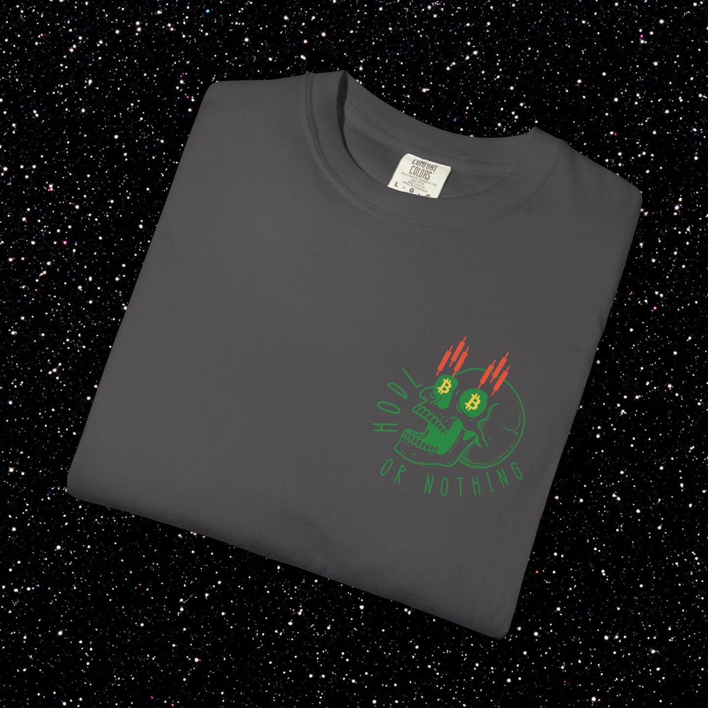 HODL Or Nothing Red Day Backprint Tee