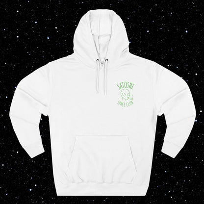Satoshi Space Club Line Art Backprint Fleece Hoodie