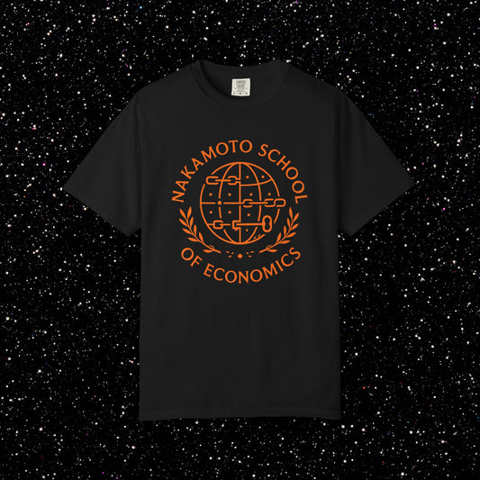 Nakamoto School of Economics Blockchain Bitcoin Tee